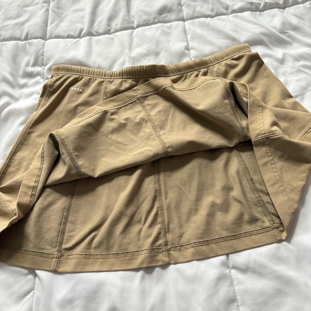Vintage Nike Skirt Womens Medium Court Tennis Golf Tan Khaki Athletic Preppy - Picture 6 of 7